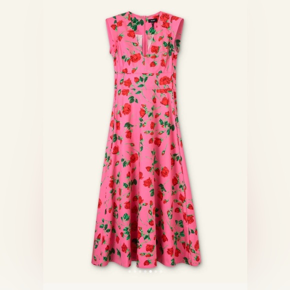 NWT ME+EM Cotton Sateen Rose Print Maxi - Picture 4 of 14
